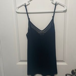 Black Velvet Star Mesh Detail Knit Cami